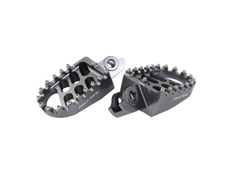 BIKETEK MX Forged Wide Platform Footpegs Suzuki Gun Metal #44GM click to zoom image