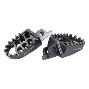 BIKETEK MX Forged Wide Platform Footpegs Kawasaki Gun Metal #66GM 