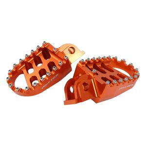 BIKETEK MX Forged Wide Platform Footpegs KTM Orange #88OR 