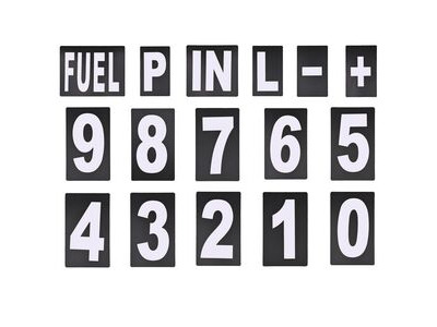 BIKETEK Pit Board Number Kit White