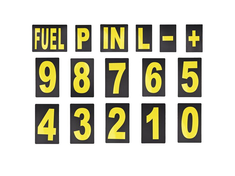 BIKETEK Pit Board Number Kit Yellow 37pcs click to zoom image