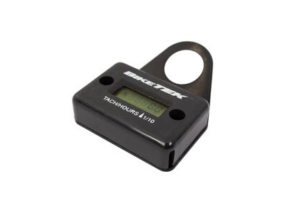 BIKETEK Engine Hour Meter / Tacho Black With Bracket