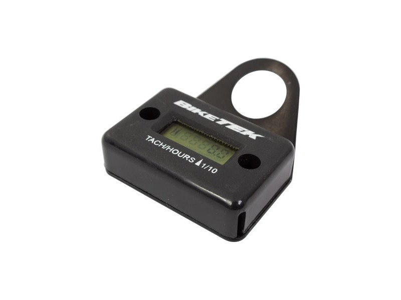 BIKETEK Engine Hour Meter / Tacho Black With Bracket click to zoom image