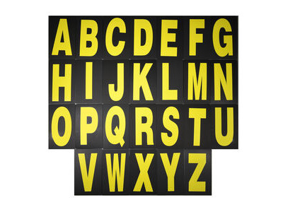 BIKETEK Pit Board Letter Kit Yellow 26pcs