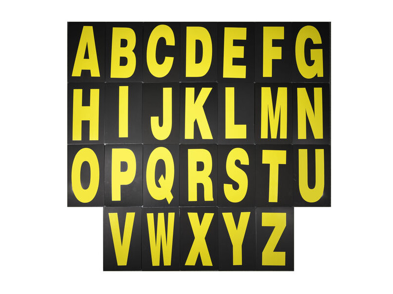 BIKETEK Pit Board Letter Kit Yellow 26pcs click to zoom image