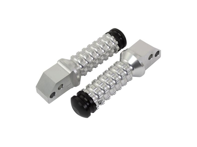 BIKETEK Ally Footpegs With Slider (Pair) Honda Rear Silver HD11R click to zoom image