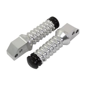 BIKETEK Ally Footpegs With Slider (Pair) Honda Rear Silver HD11R 