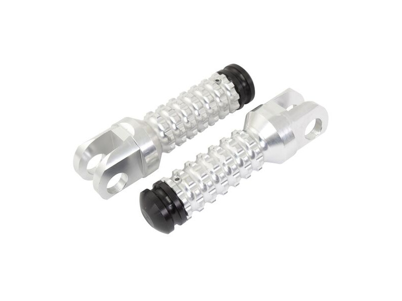 BIKETEK Ally Footpegs With Slider (Pair) Suzuki Front Silver SU12F click to zoom image