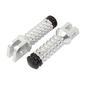 BIKETEK Ally Footpegs With Slider (Pair) Yamaha Front Silver YA11F 