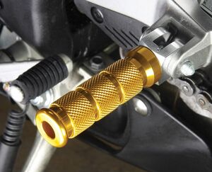 BIKETEK Alloy Round Sports Footpegs Ducati Pillion Gold 