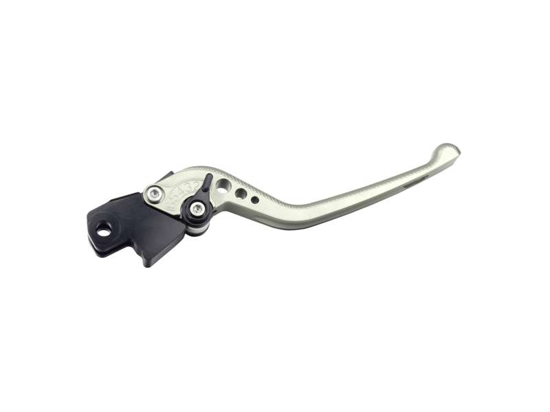 BIKETEK Adjustable CNC Brake Lever Long - Titanium / Black Adjuster - #B06 click to zoom image