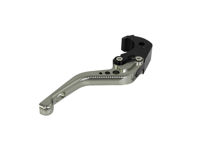 BIKETEK Adjustable CNC Brake Lever Short - Titanium / Black Adjuster - #B06S click to zoom image