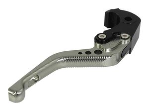 BIKETEK Adjustable CNC Brake Lever Short - Titanium / Black Adjuster - #B08S click to zoom image