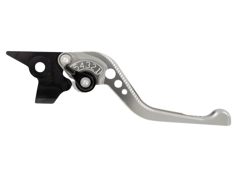 BIKETEK Adjustable CNC Brake Lever Short - Titanium / Black Adjuster - #B22S click to zoom image