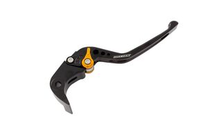 BIKETEK Adjustable CNC Brake Lever Long - Black / Gold Adjuster - #B42 