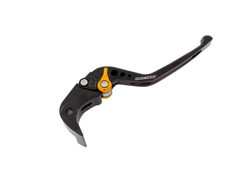 BIKETEK Adjustable CNC Brake Lever Short - Black / Gold Adjuster - #B42S click to zoom image