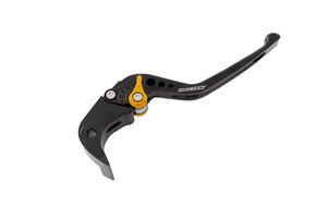 BIKETEK Adjustable CNC Brake Lever Short - Black / Gold Adjuster - #B50S 