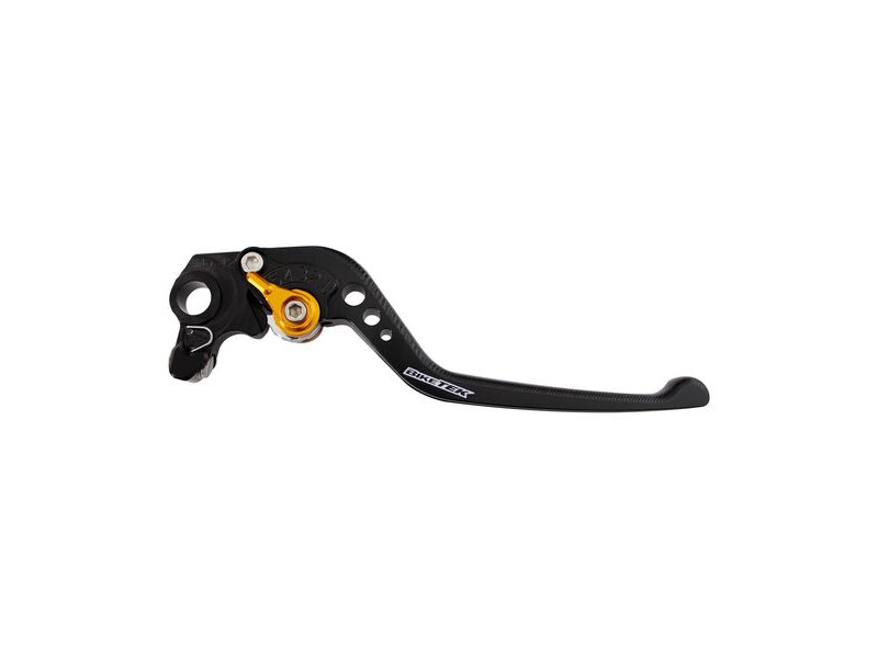 BIKETEK Adjustable CNC Lever Long Brake - Black / Gold Adjuster - #B90 click to zoom image