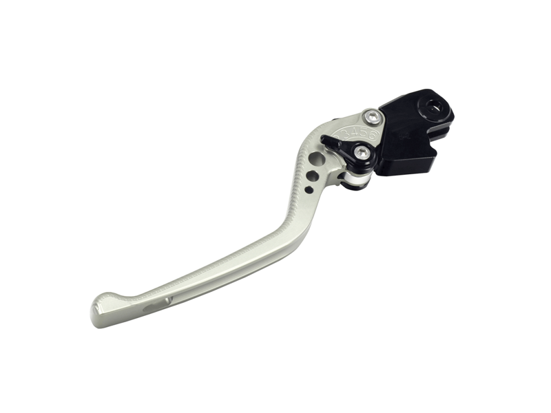 BIKETEK Adjustable CNC Clutch Lever Long - Titanium / Black Adjuster - #C01 click to zoom image