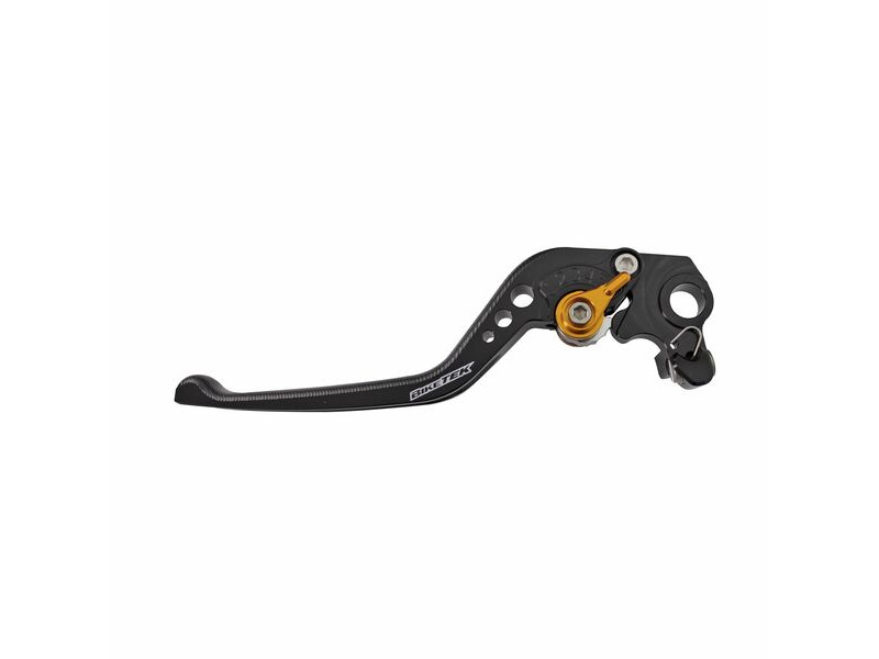 BIKETEK Adjustable CNC Lever Long Clutch - Black / Gold Adjuster - #C111 click to zoom image