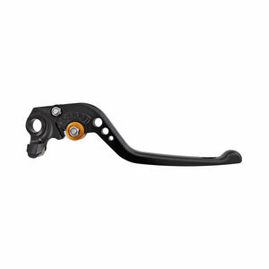 BIKETEK Adjustable CNC Lever Long Clutch - Black / Gold Adjuster - #C111 click to zoom image