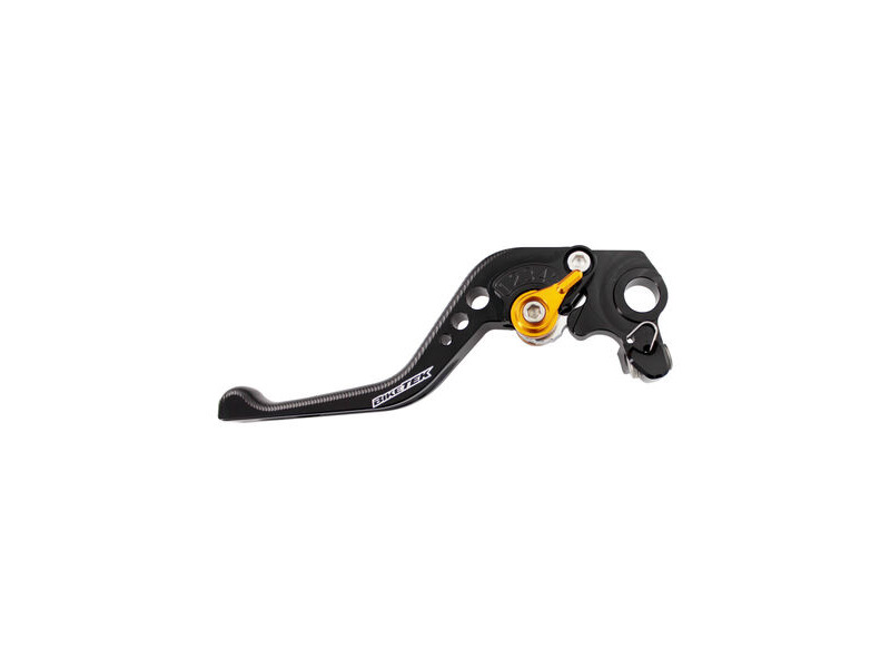 BIKETEK Adjustable CNC Lever Short Clutch - Black / Gold Adjuster - #C111S click to zoom image