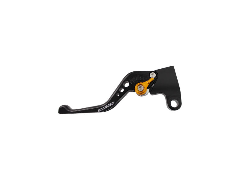 BIKETEK Adjustable CNC Lever Short Clutch - Black / Gold Adjuster - #C121S click to zoom image