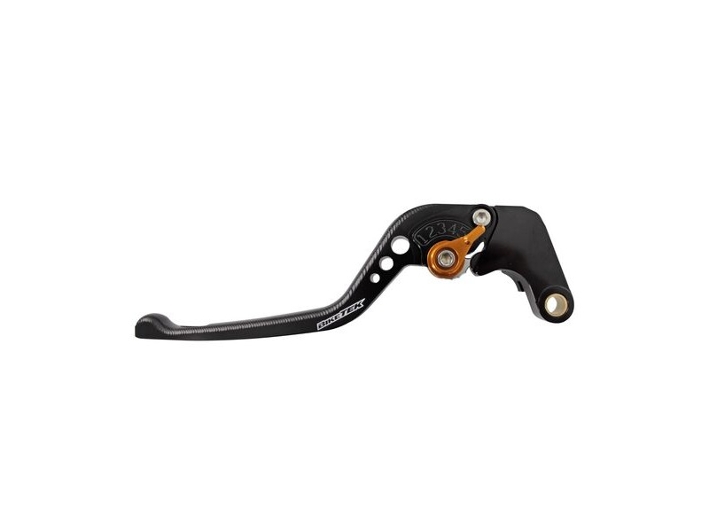 BIKETEK Adjustable CNC Lever Long Clutch - Black / Gold Adjuster - #C123 click to zoom image