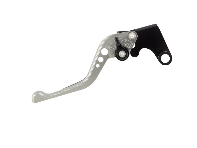 BIKETEK Adjustable CNC Clutch Lever Short - Titanium / Black Adjuster - #C43S click to zoom image