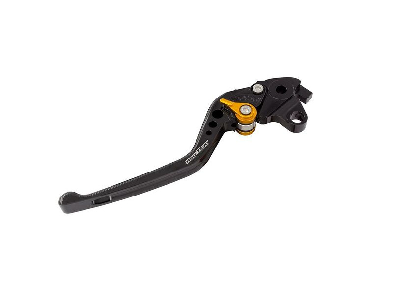 BIKETEK Adjustable CNC Clutch Lever Long - Black / Gold Adjuster - #C49 click to zoom image