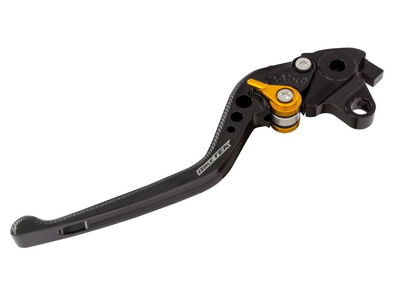 BIKETEK Adjustable CNC Clutch Lever Long - Black / Gold Adjuster - #C59 click to zoom image