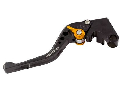 BIKETEK Adjustable CNC Clutch Lever Short - Black / Gold Adjuster - #C59S