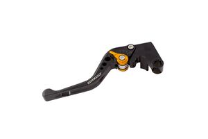 BIKETEK Adjustable CNC Clutch Lever Short - Black / Gold Adjuster - #C73S 