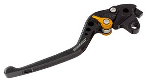 BIKETEK Adjustable CNC Clutch Lever Long - Black / Gold Adjuster - #C79 click to zoom image