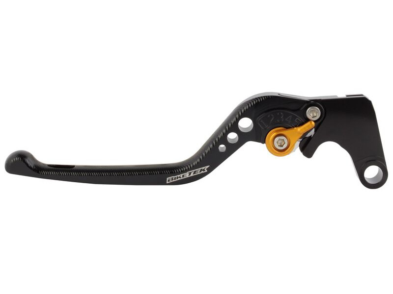 BIKETEK Adjustable CNC Clutch Lever Short - Black / Gold Adjuster - #C83S click to zoom image