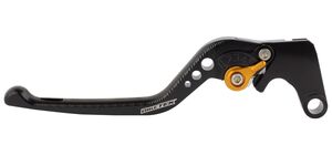 BIKETEK Adjustable CNC Clutch Lever Short - Black / Gold Adjuster - #C83S 