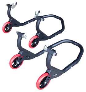 BIKETEK Premium Front Track Paddock Stand - Matt Black click to zoom image