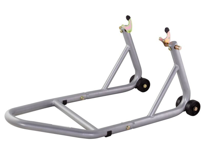 BIKETEK Race Aluminium Bobbin Fitment Rear Track Paddock Stand - Grey click to zoom image