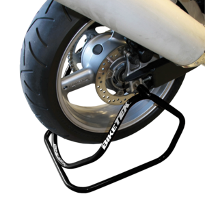 BIKETEK Static 1 Piece Rear Motorcycle Stand - Black click to zoom image