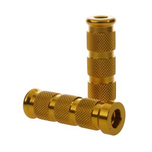 BIKETEK Aluminium Knurled Replacement Road/Track Footrest Pegs Round (Gold) - PAIR 