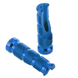 BIKETEK Aluminium Tapered Footrest Pegs (Pair) - Blue 