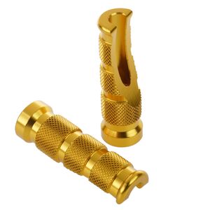 BIKETEK Aluminium Tapered Footrest Pegs (Pair) - Gold 