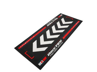 BIKETEK 'Series 7' Garage Mat - 'Rising Sun - RED' (190x80cm)