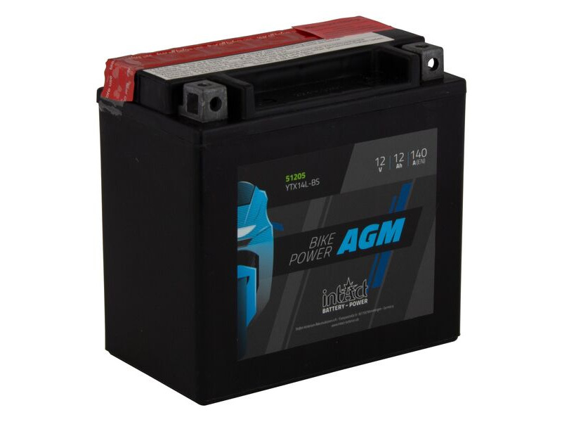 INTACT YTX14L-BS Maintenance Free AGM Bike-Power Battery click to zoom image