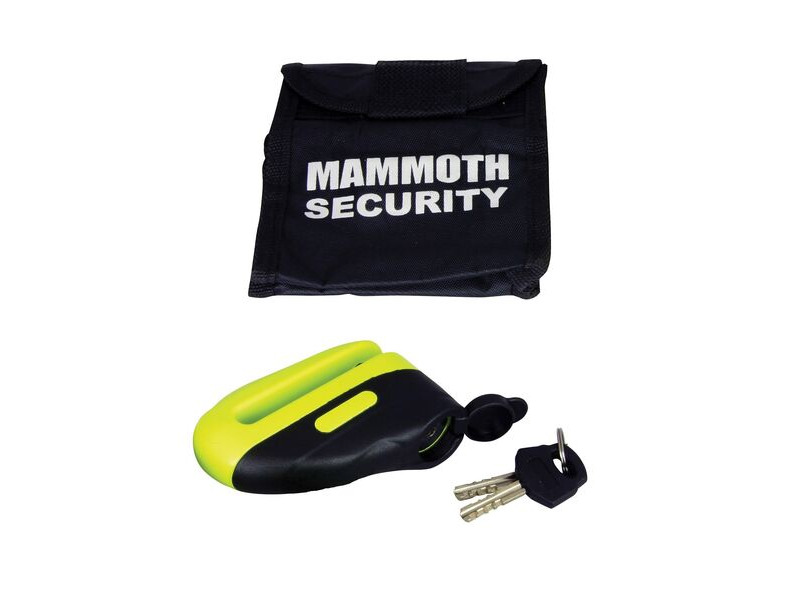 MAMMOTH SECURITY Yellow Blast Disc Lock With 10mm Pin click to zoom image