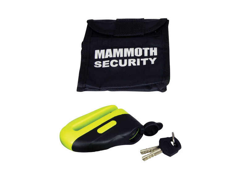 MAMMOTH SECURITY Yellow Blast Disc Lock With 6mm Pin click to zoom image