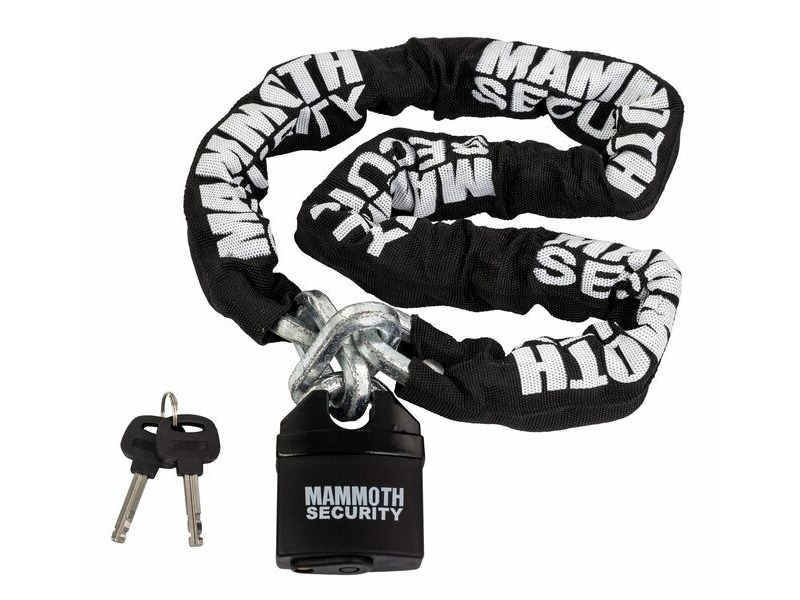 MAMMOTH SECURITY Lock And Chain 10mm x 1200mm Chain / Closed Shackle Lock click to zoom image