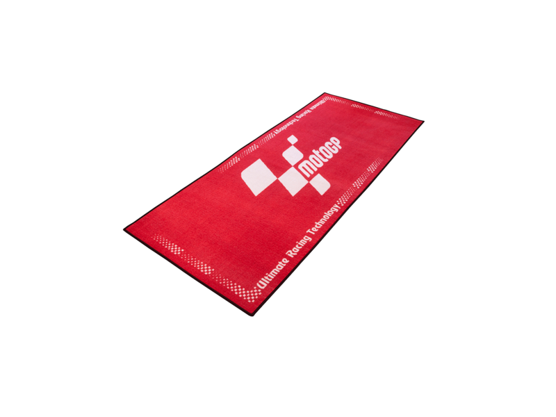 MotoGP Red With White Logo Pro Garage Pit Mat 190 X 80cm click to zoom image