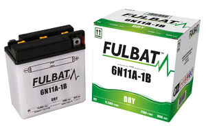 FULBAT Battery Dry - 6N11A-1B, With Acid Pack 