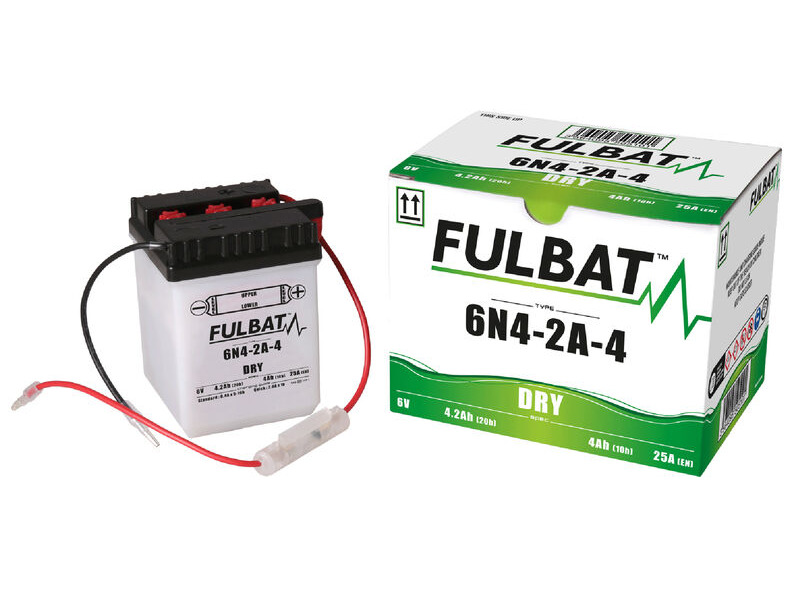 FULBAT Battery Dry - 6N4-2A-4, With Acid Pack click to zoom image